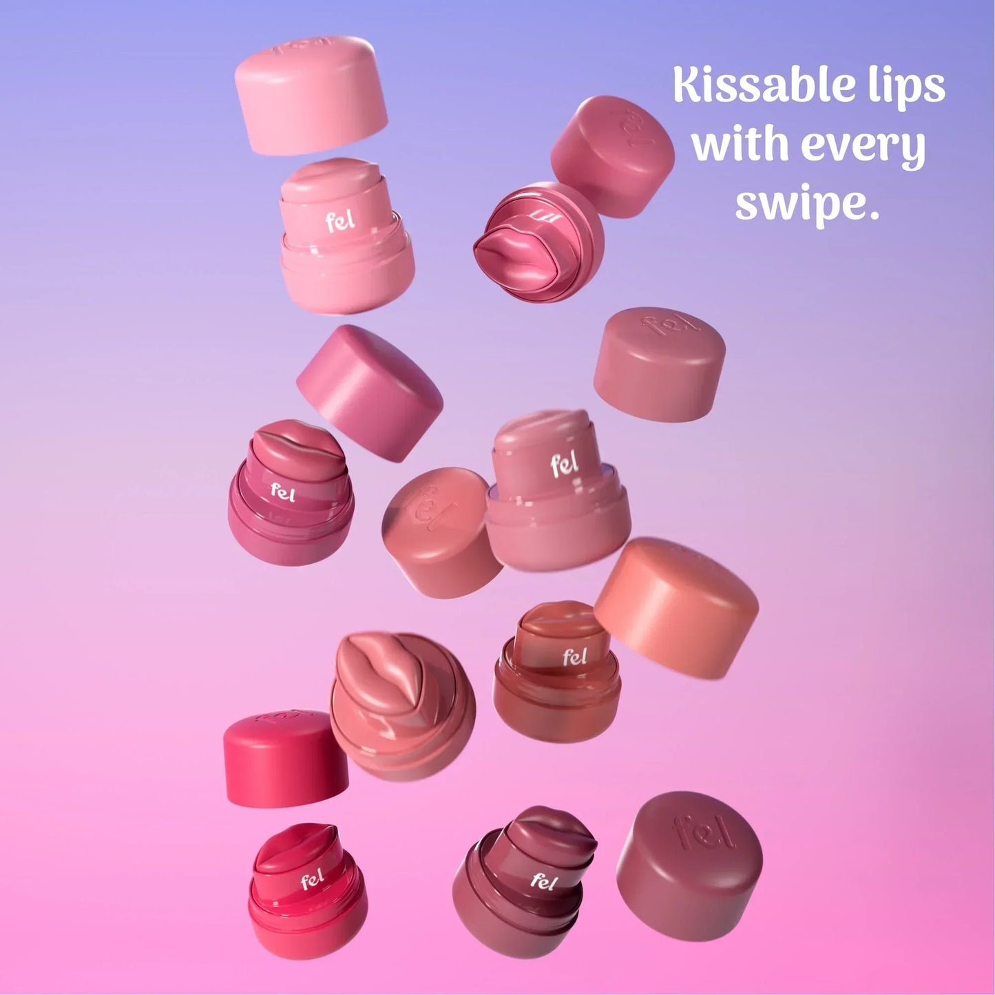 Kissylips Cushy Shine Lip and Cheek Balm™ "I'm Yours" (rose nude) - Fel Beauty - Default Title - Wylde Grey