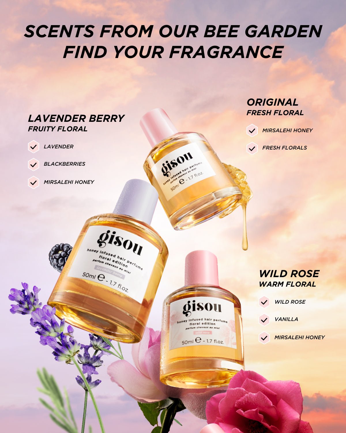 Honey Infused Hair Perfume Mini - Wylde Grey