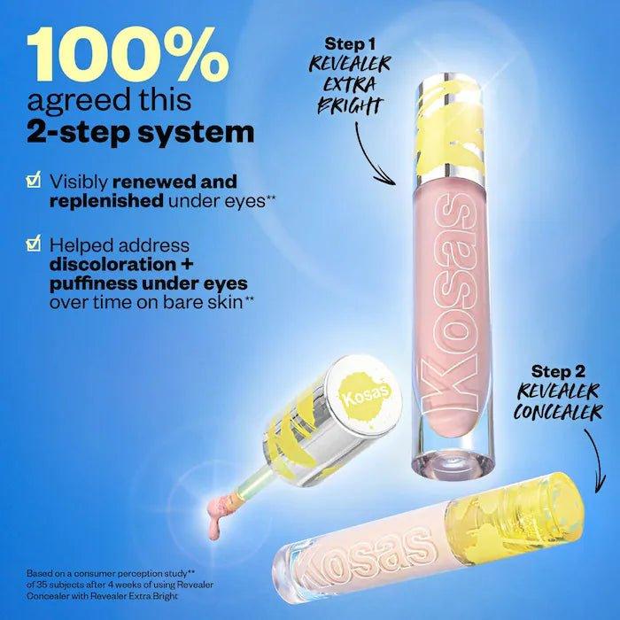 Kosas Revealer Extra Bright Serum - Powered Color Corrector | Full Coverage, Vegan, Non - Comedogenic – 0.17 oz - Wylde Grey