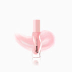 Light pink lip oil with shimmer.