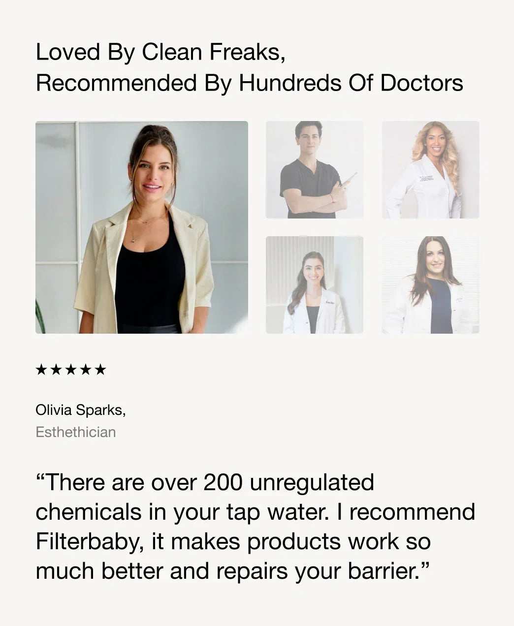Professional estheticians and doctors endorse Wylde Grey skincare, modern clean aesthetic.