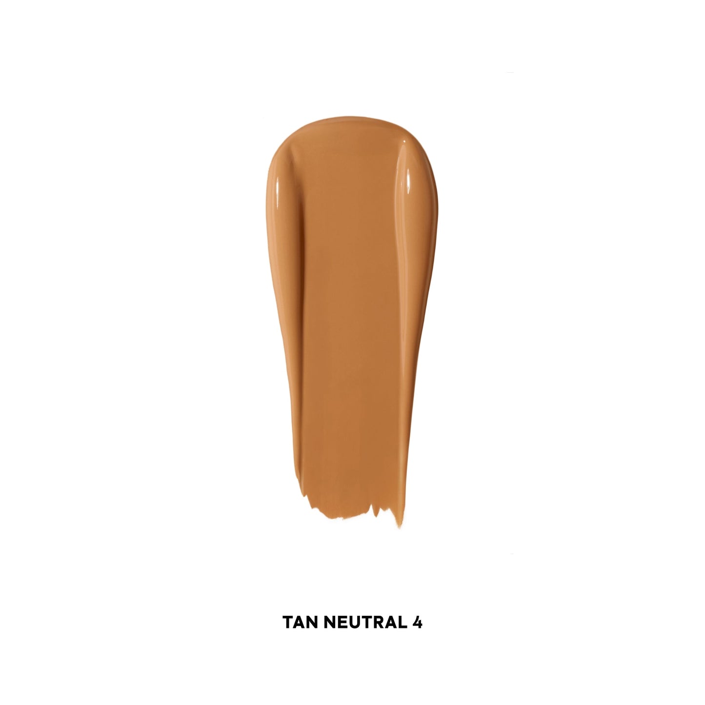 Tan Neutral 4 concealer swatch with creamy, dewy finish on white background.