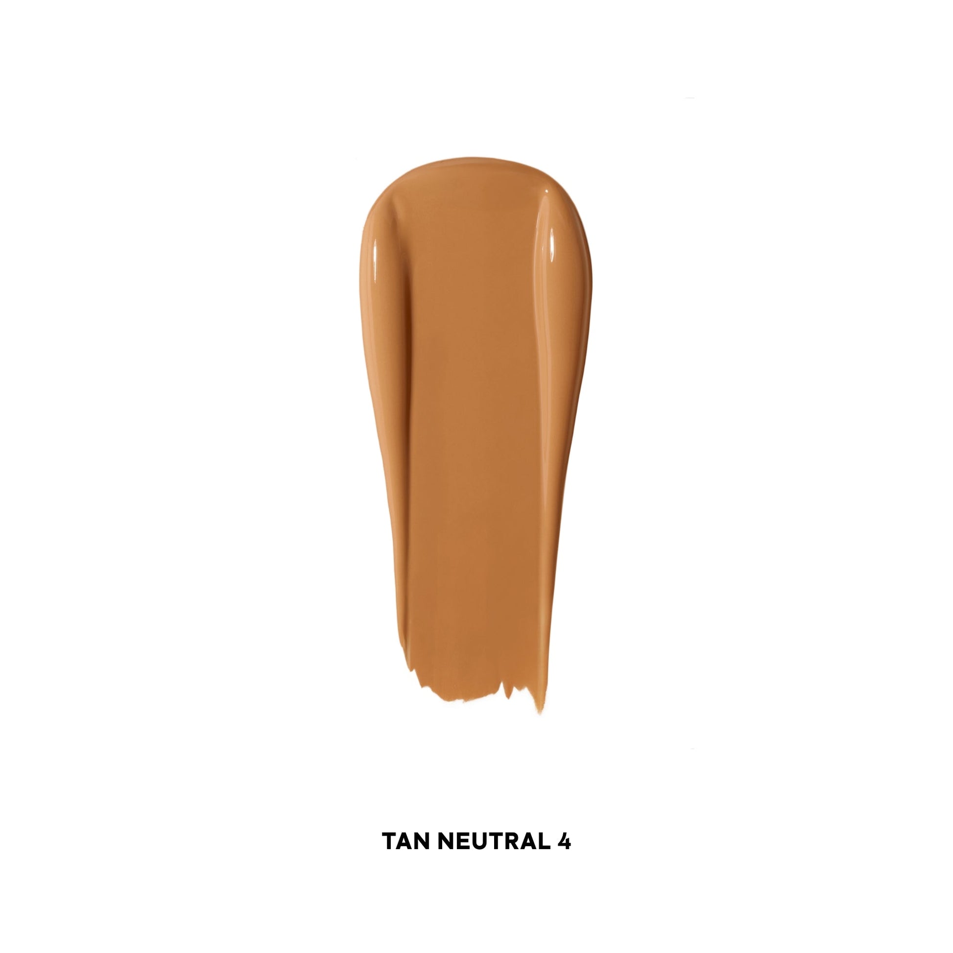 Tan Neutral 4 concealer swatch with creamy, dewy finish on white background.