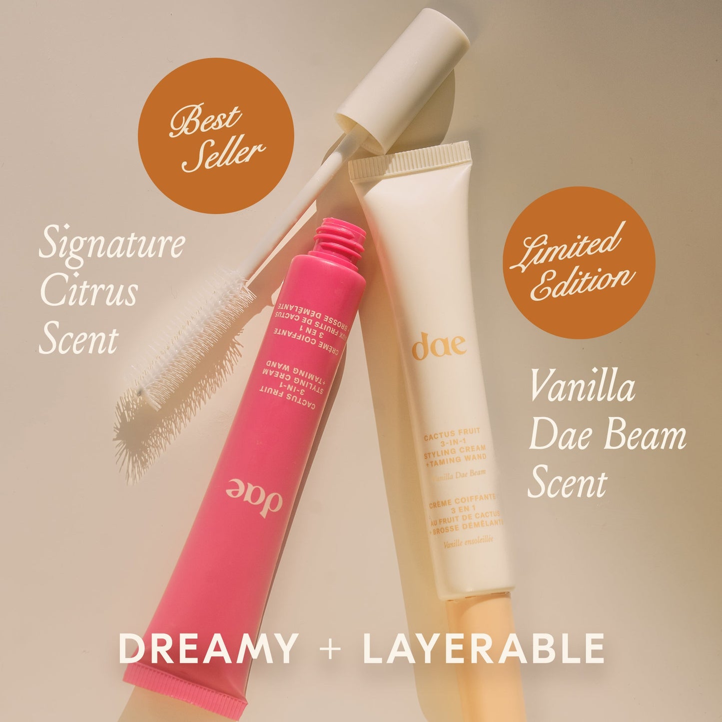 Dae Cactus Fruit 3-in-1 Styling Cream + Taming Wand - Vanilla Dae Beam