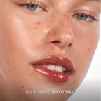 Disco Coral JuicePop Box Lip Tint on model