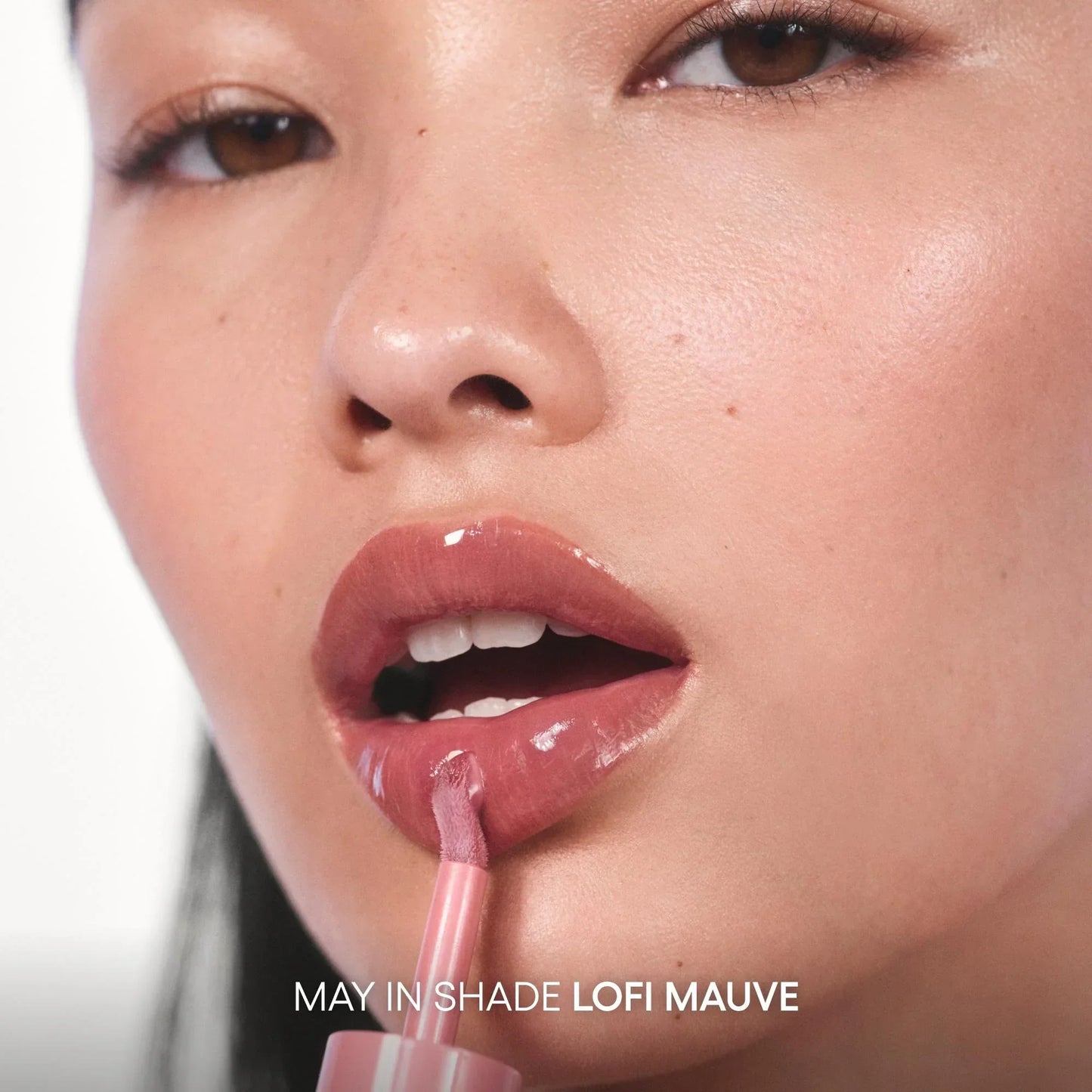 Lo-Fi Mauve JuicePop Box Lip Tint on model