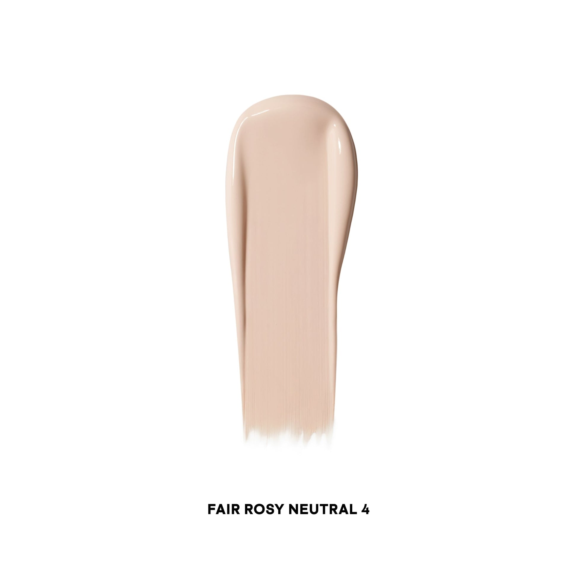 Fair rosy neutral concealer swatch with creamy, dewy finish on white background