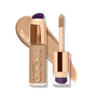 Urban Decay Quickie 24HR Full Coverage Waterproof Concealer, Natural Matte Finish, Hydrating Vitamin E, Dual-ended Buffing Brush & Multi-use Applicator, Noncomedogenic, Vegan, Cruelty-free - 0.5 fl oz|B0BK22JTST