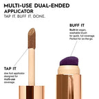 Urban Decay Quickie 24HR Full Coverage Waterproof Concealer, Natural Matte Finish, Hydrating Vitamin E, Dual-ended Buffing Brush & Multi-use Applicator, Noncomedogenic, Vegan, Cruelty-free - 0.5 fl oz|B0BK22JTST