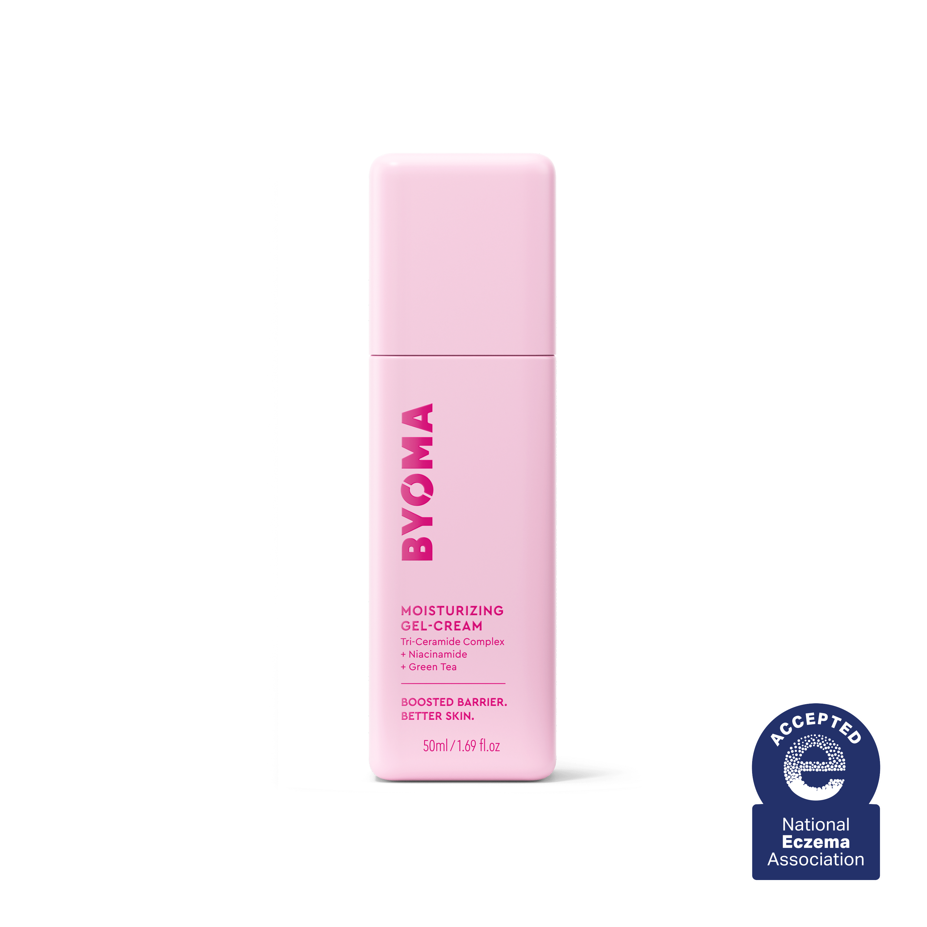 A bottle of Byoma Moisturizing Gel-Cream.
