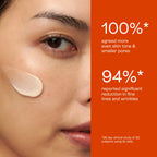 Creamy skincare product with dewy finish applied to cheek, Wylde Grey beauty, smooth glowing skin