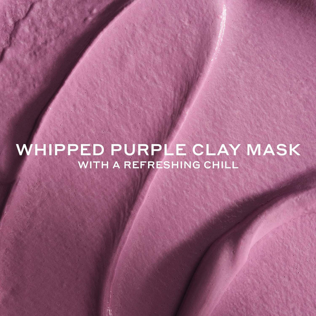 Luxurious whipped purple clay mask with creamy texture, Wylde Grey viral skincare