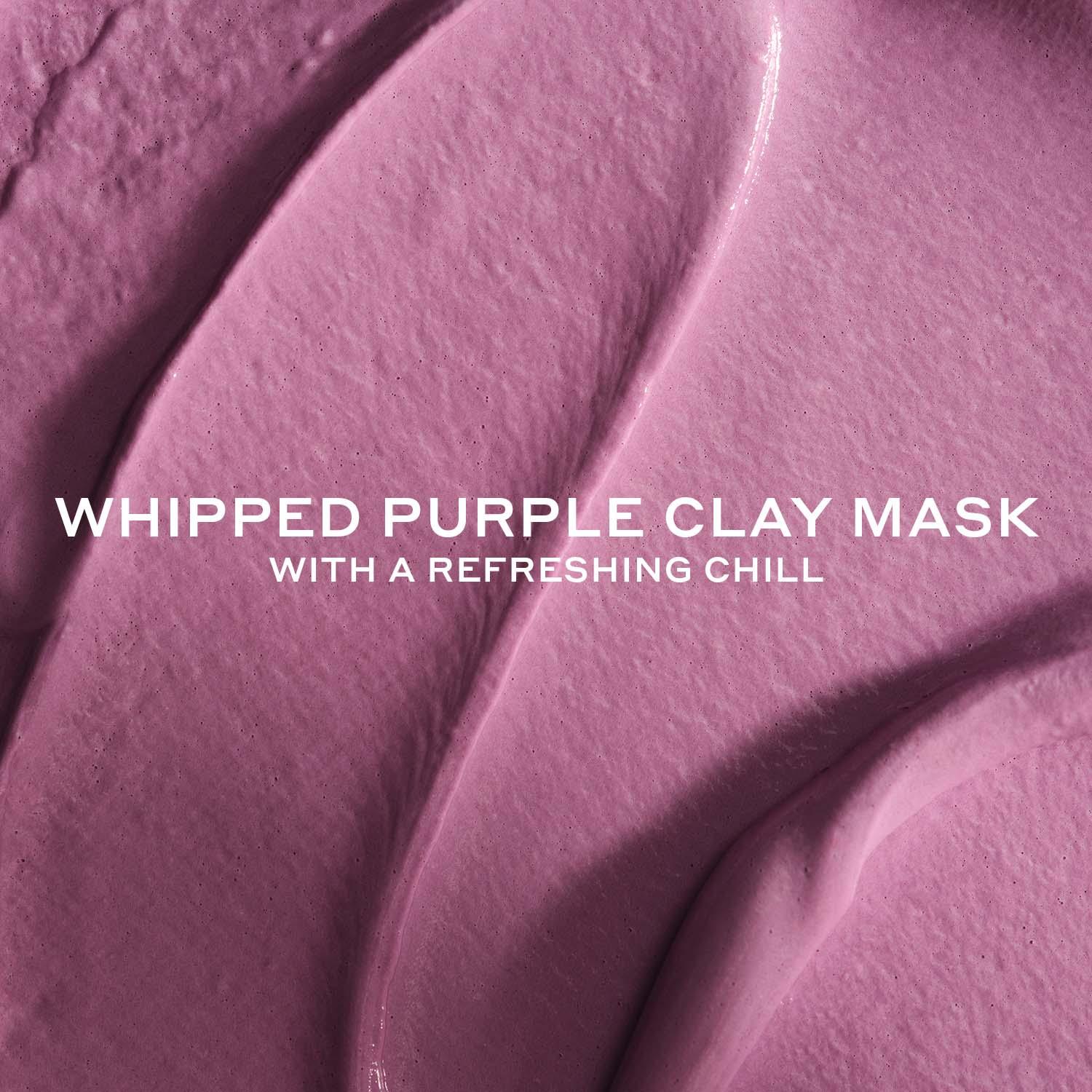 Luxurious whipped purple clay mask with creamy texture, Wylde Grey viral skincare