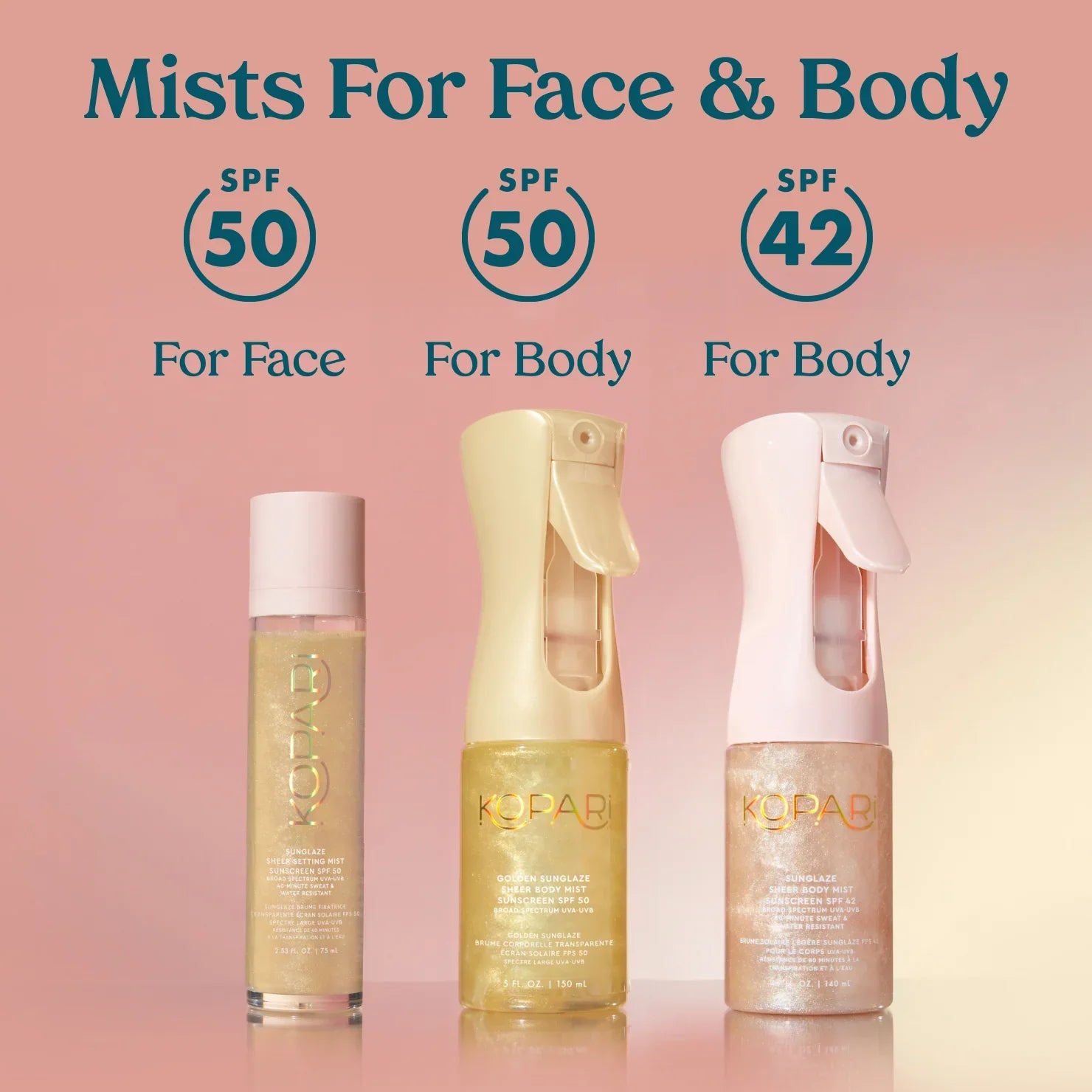Kopari Golden Sunglaze Sheer Body Mist Sunscreen SPF 50 - Kopari Beauty - Sunscreen - Default Title - Wylde Grey