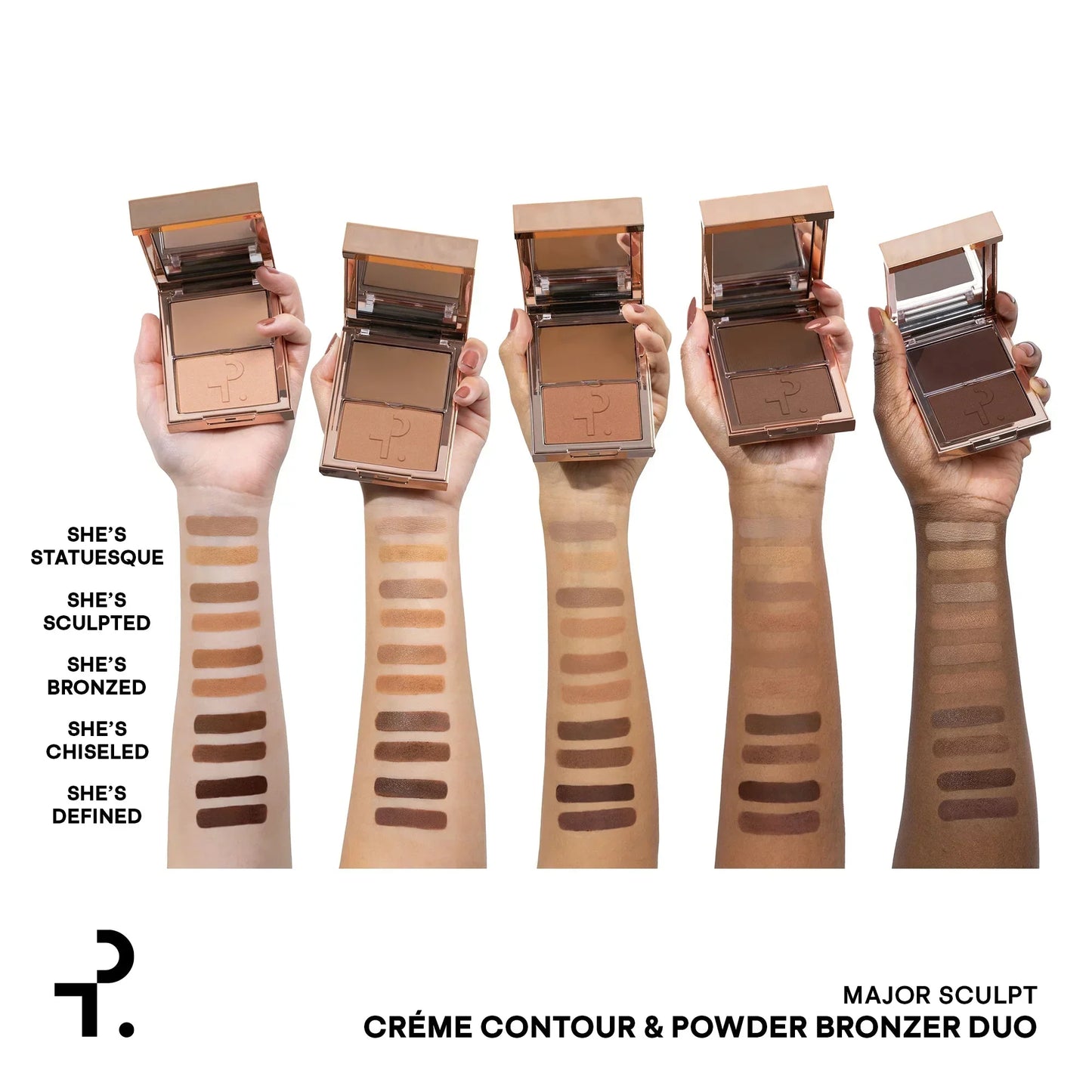 Major Sculpt Crème Contour & Powder Bronzer Duo - Patrick Ta - Face Makeup - SHE'S STATUESQUE (LIGHT WITH COOL UNDERTONE) - Wylde Grey