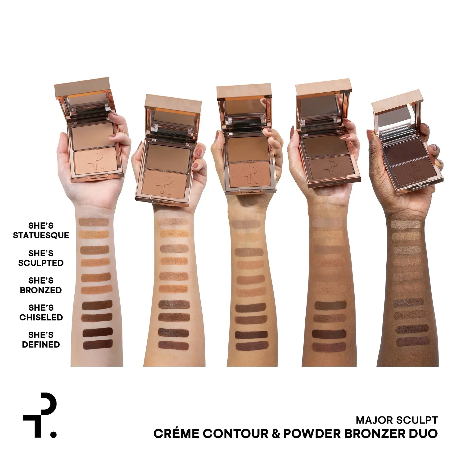 Major Sculpt Crème Contour & Powder Bronzer Duo - Patrick Ta - Face Makeup - SHE'S STATUESQUE (LIGHT WITH COOL UNDERTONE) - Wylde Grey