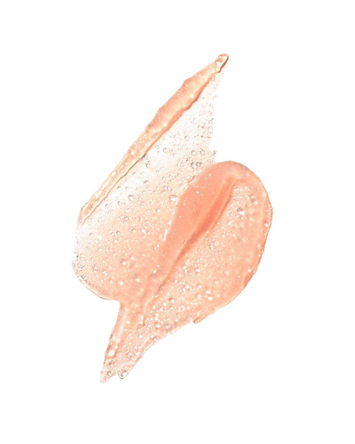 Peach face mask swatch on a white background