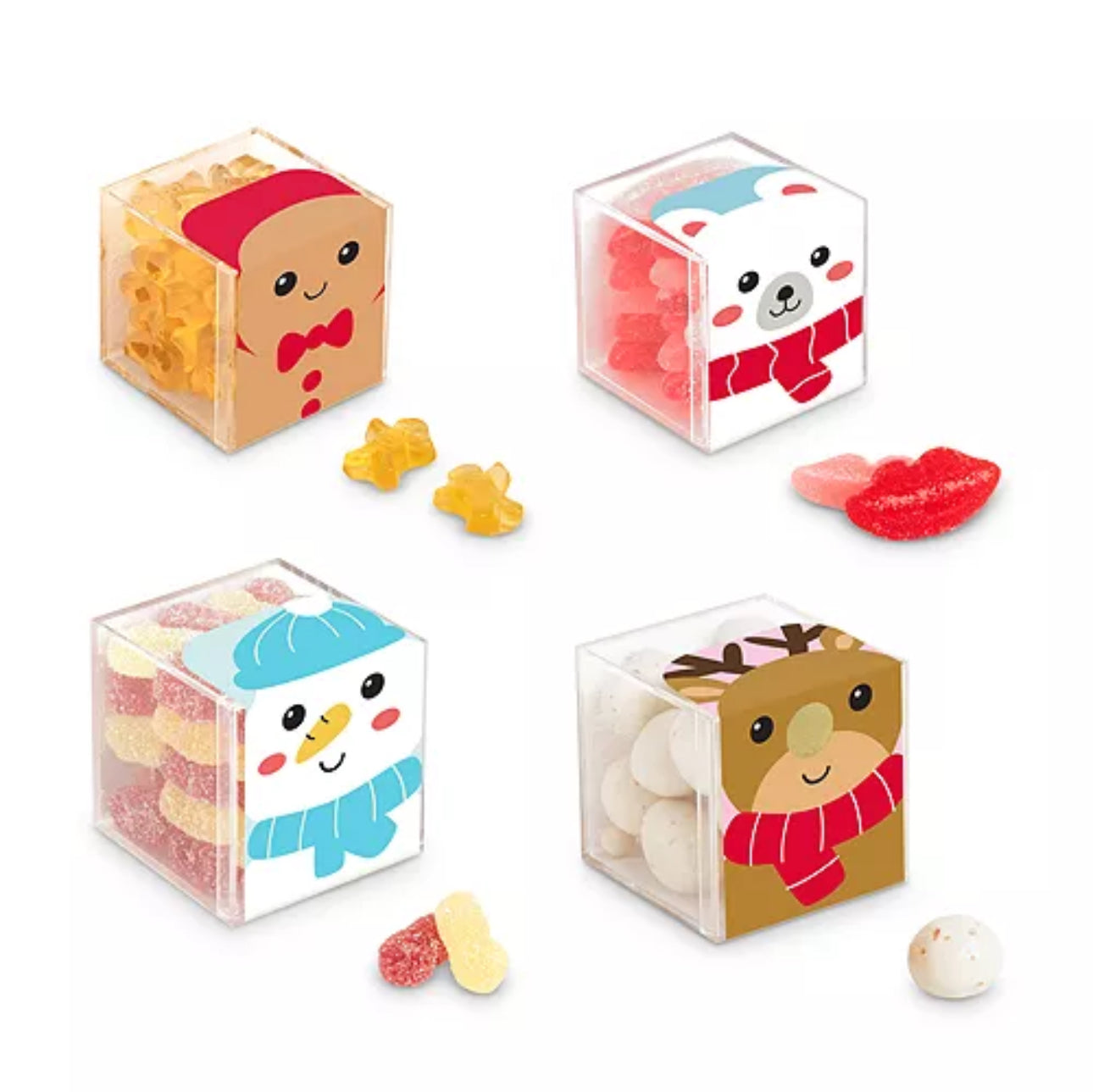 Holiday Assorted Small Candy Cubes, Set of 4