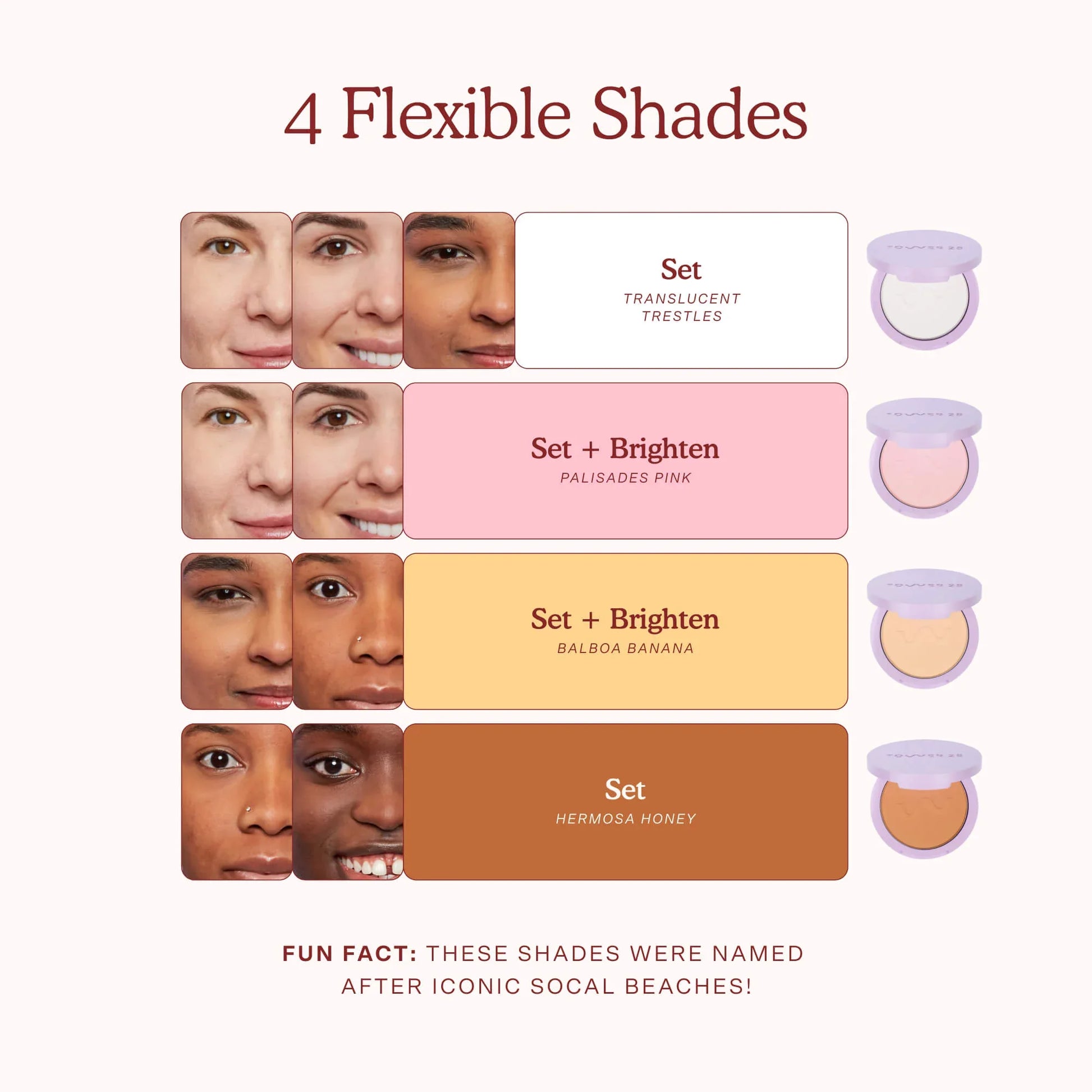 Tower 28 Getset Blur + Set Pressed Powder - Tower 28 Beauty - Setting Powder - Palisades Pink - Wylde Grey