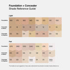 14 Light Peach - 13 Light Neutral - 12 Light Rosy - 11 Light Neutral - 10 Light Golden - 06 Fair Rosy - 05 Fair Peach - 04 Fair Neutral - 03 Fair Rosy - 02 Fair Golden - 01 Fair Neutral