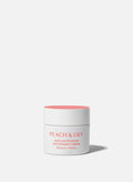 Peach & Lily Matcha Pudding Antioxidant Cream in a luxe white jar with peach accents on a light background.