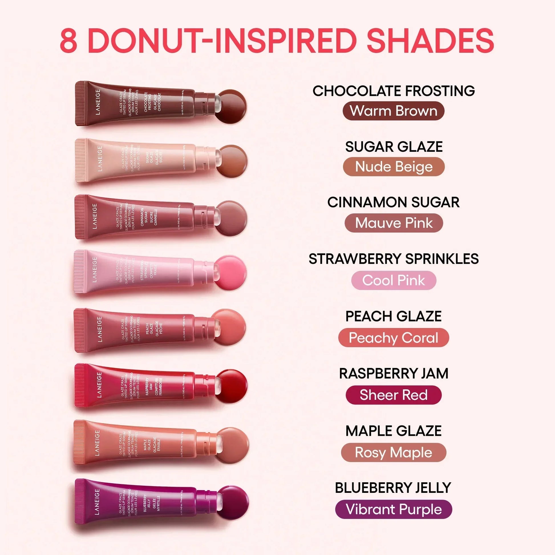 Glaze Craze Tinted Lip Serum STRAWBERRY SPRINKLES;;color::STRAWBERRY SPRINKLES (COOL PINK)
