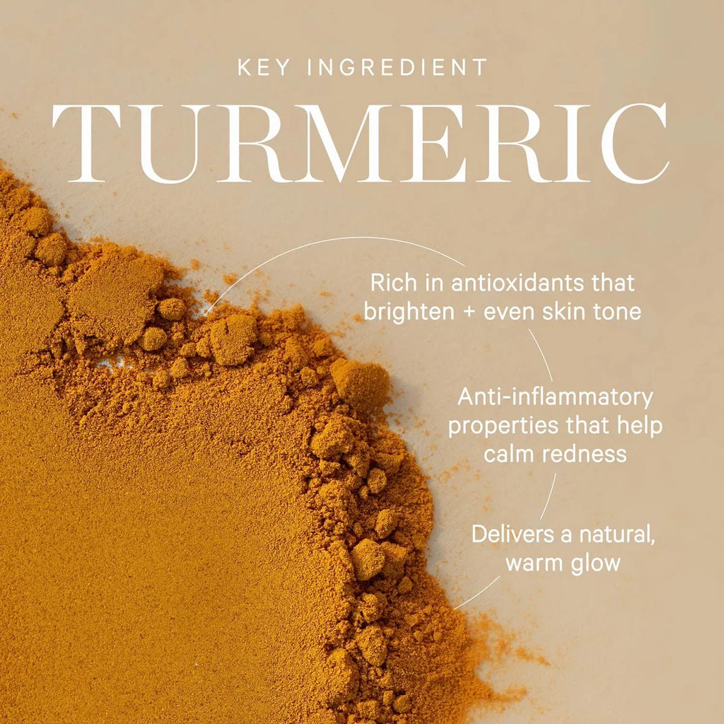 Luxurious turmeric powder with rich golden tones, key skin-brightening ingredient at Wylde Grey.