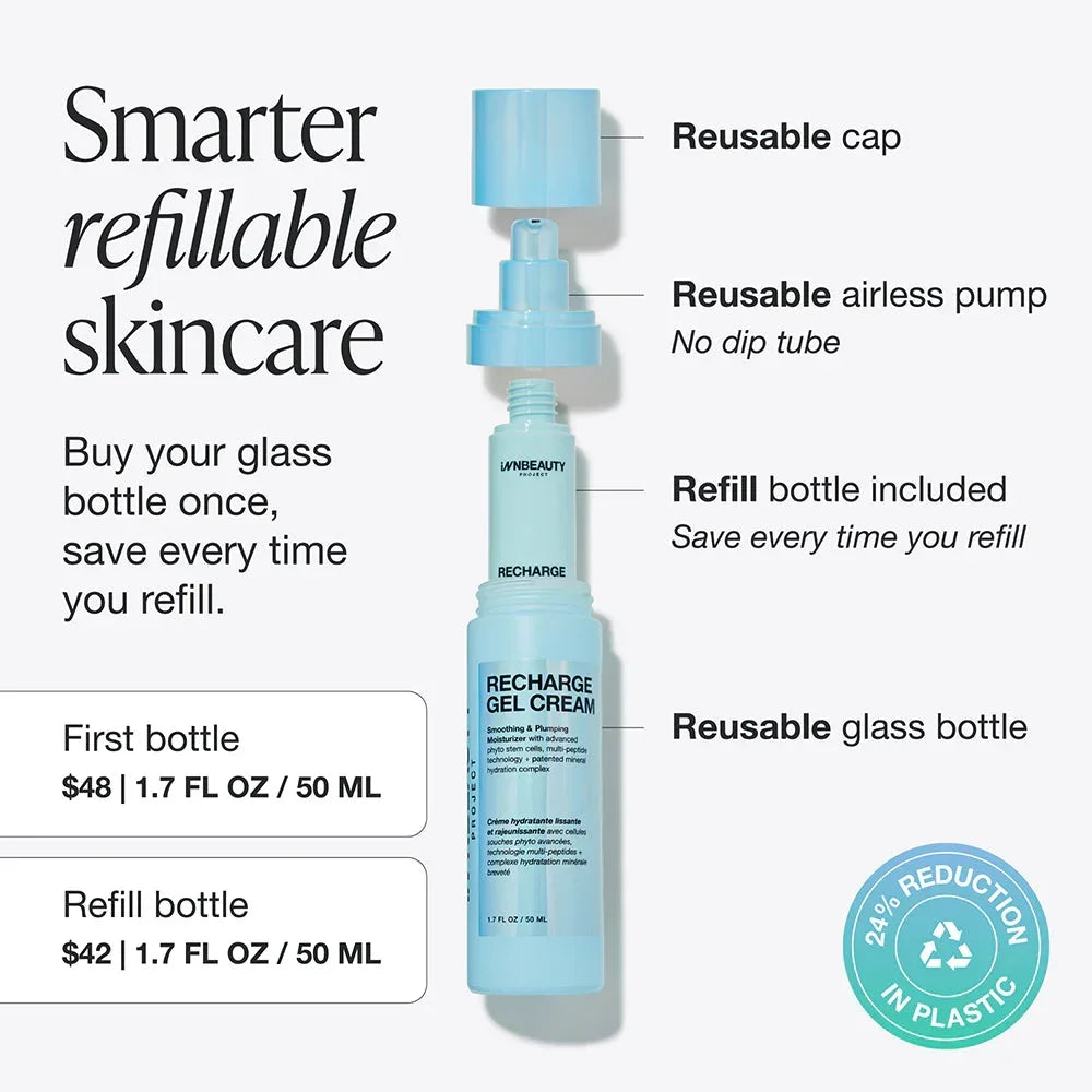 Innbeauty Recharge Gel Cream - INN BEAUTY PROJECT - Daily Moisturizer - Full Size - Wylde Grey