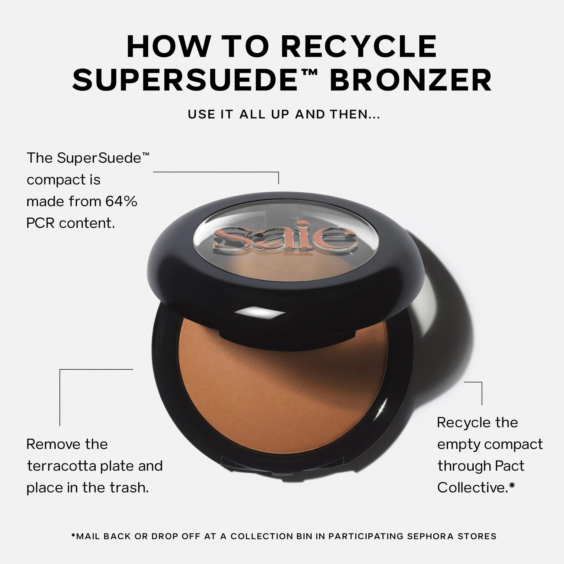 Saie SuperSuede Radiant Baked Bronzer - Saie - Bronzer - Palermo - Wylde Grey