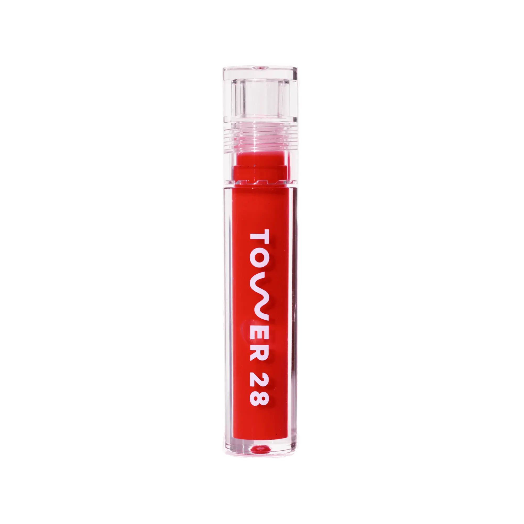 The Tower 28 Beauty ShineOn Lip Jelly in the shade Spicy. [Spicy]