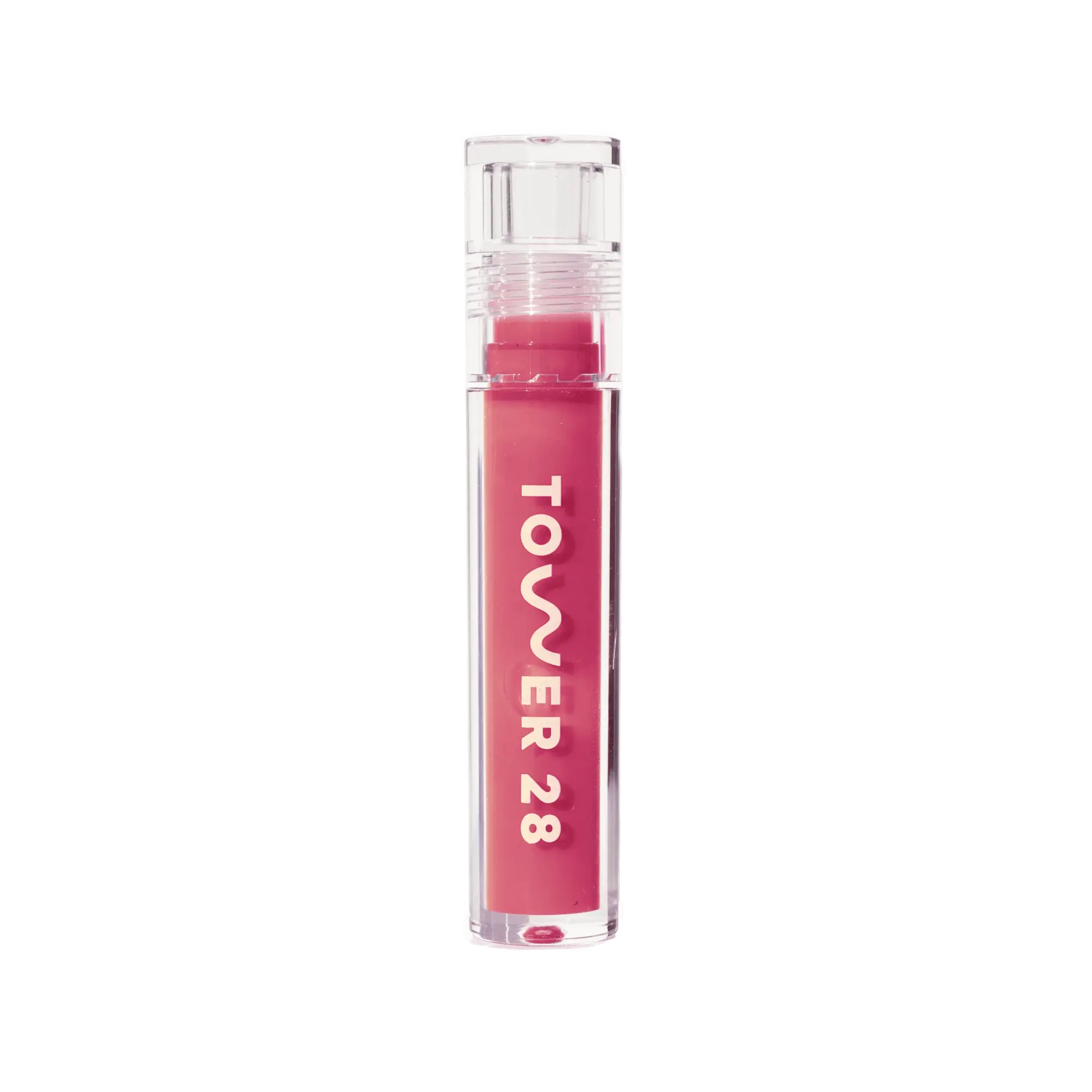 The Tower 28 Beauty ShineOn Lip Jelly in the shade Coconut. [Coconut]