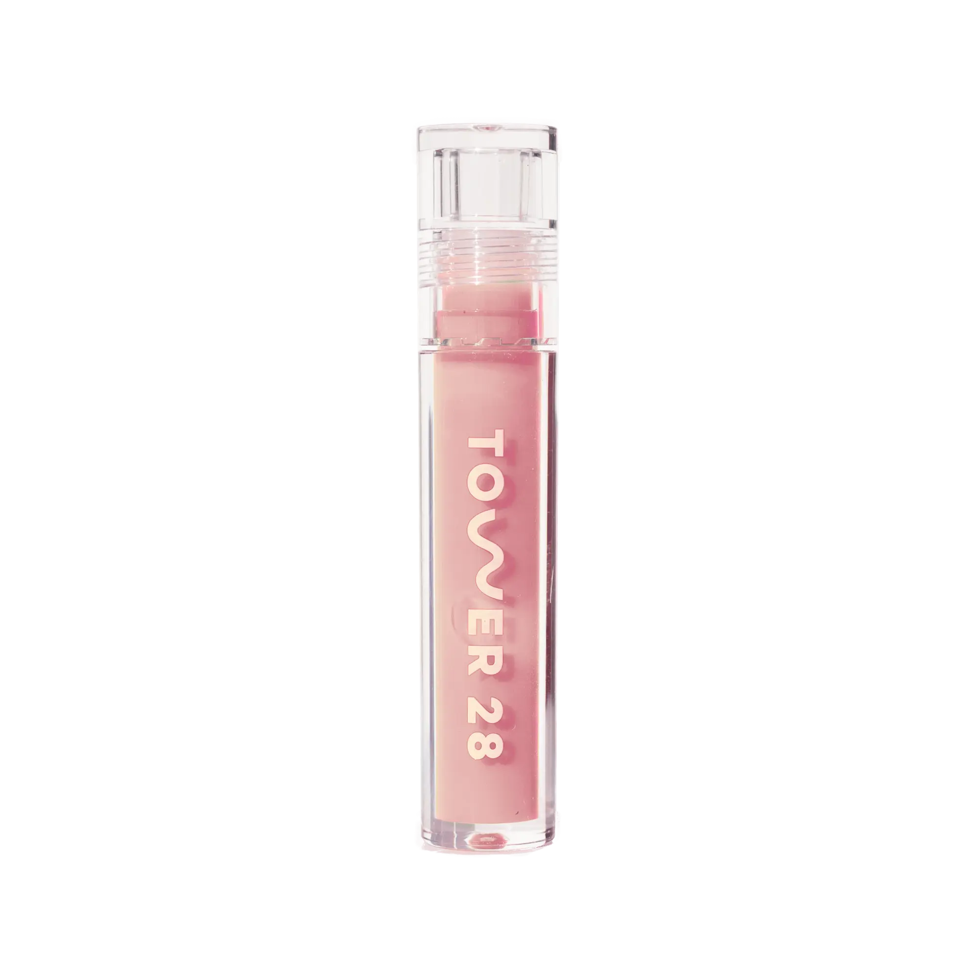 The Tower 28 Beauty ShineOn Lip Jelly in the shade Oat. [Oat]
