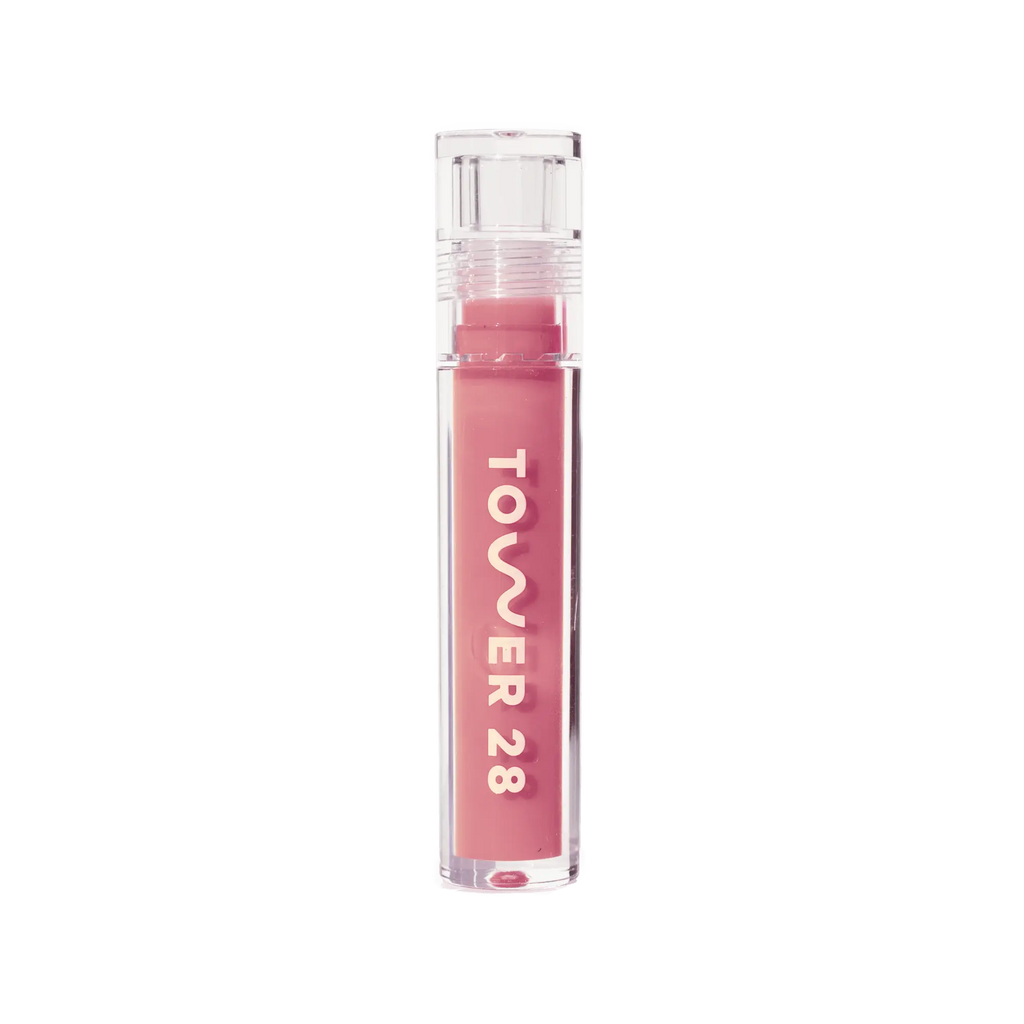 The Tower 28 Beauty ShineOn Lip Jelly in the shade Pistachio. [Pistachio]
