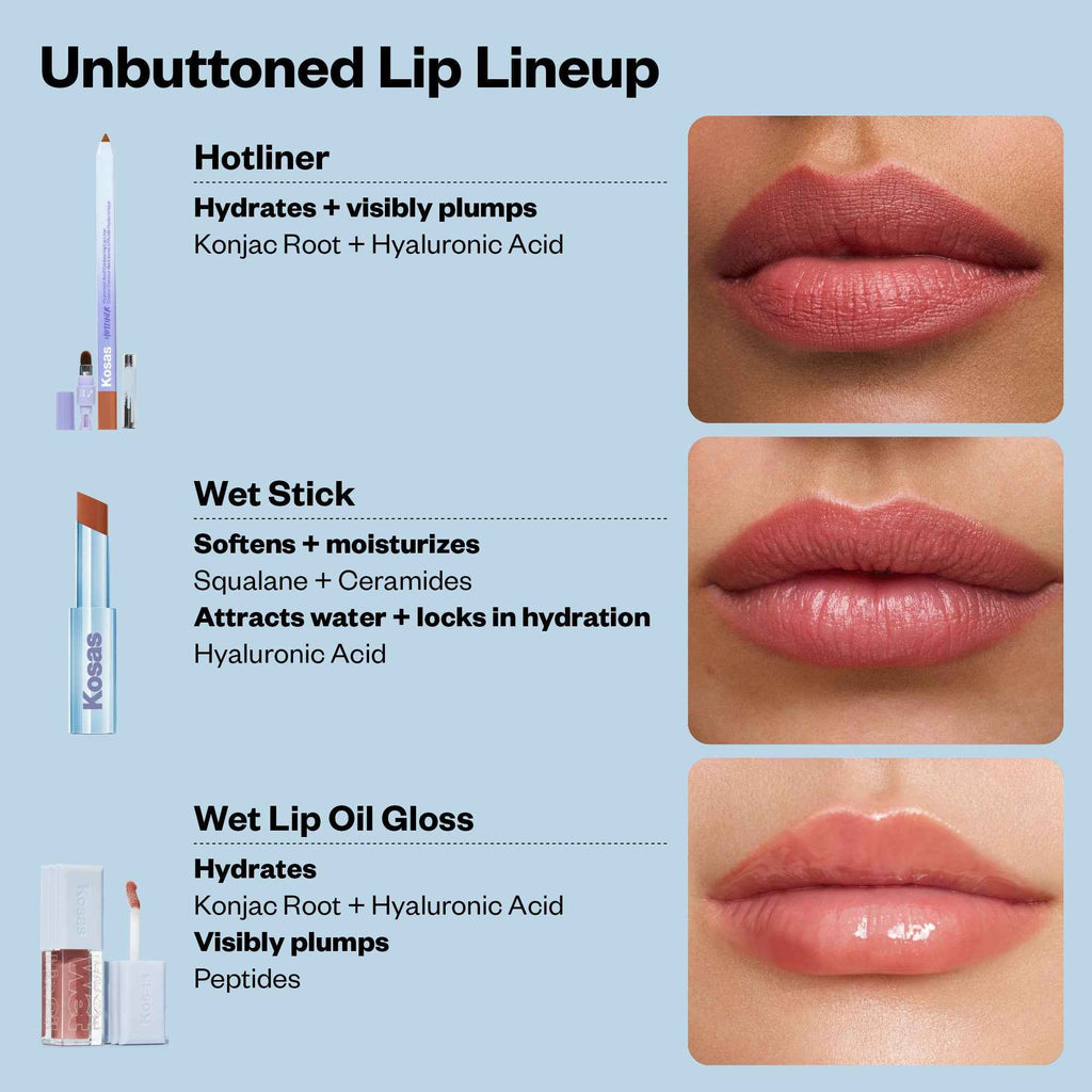 Kosas Unbuttoned Lip Trio