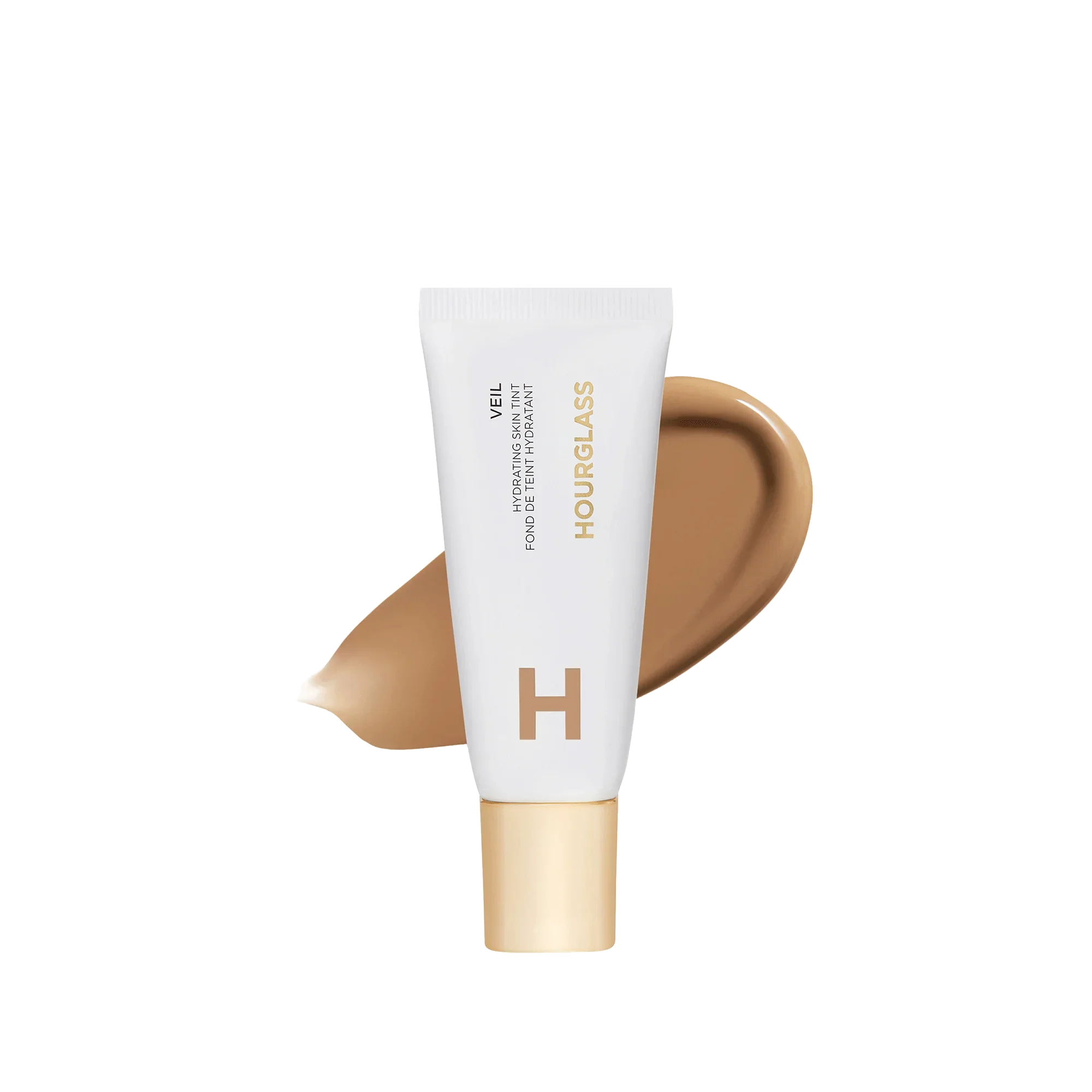 Hourglass Veil hydrating skin tint tube with warm beige creamy texture, luxury beauty product at Wylde Grey