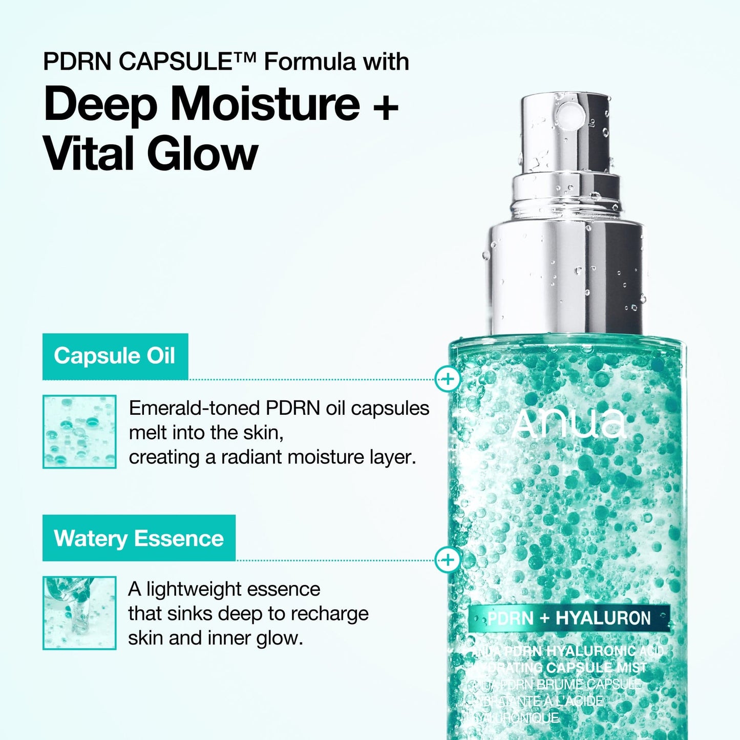 Anua US PDRN 100 Hyaluronic Acid Hydrating Capsule Mist 100ml PDRN 100 Hyaluronic Acid Hydrating Capsule Mist 100ml