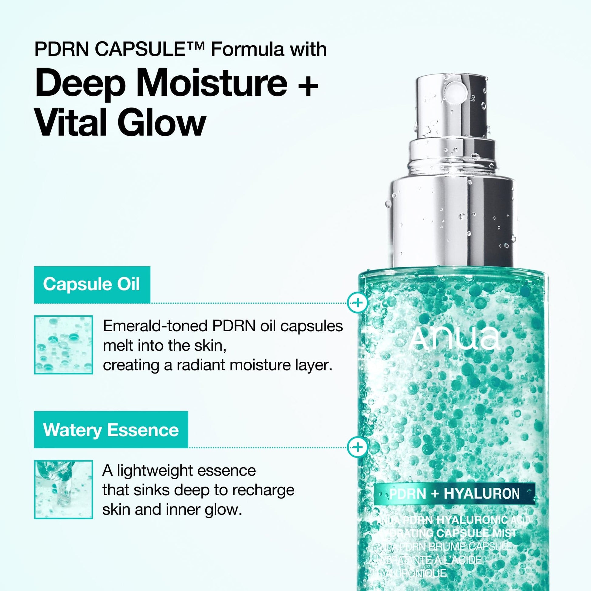 Anua US PDRN 100 Hyaluronic Acid Hydrating Capsule Mist 100ml PDRN 100 Hyaluronic Acid Hydrating Capsule Mist 100ml
