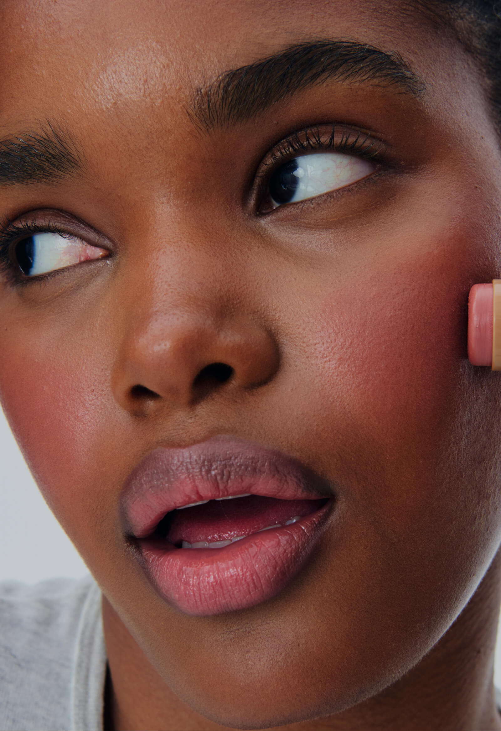model wears pocket blush freckle