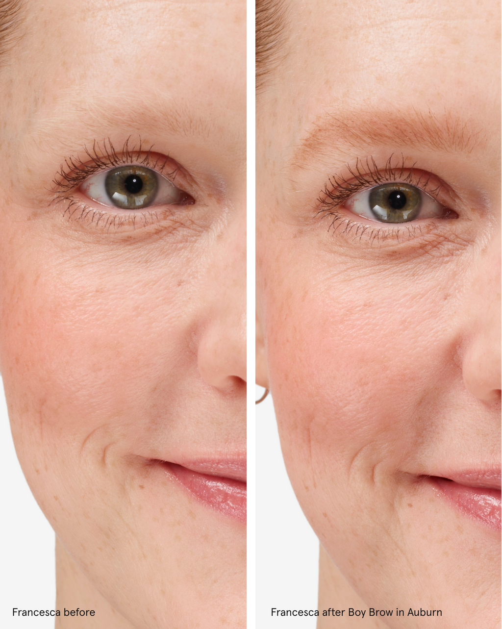 auburn | Francesca wears Boy Brow in Auburn. | Francesca wears Boy Brow in Auburn.