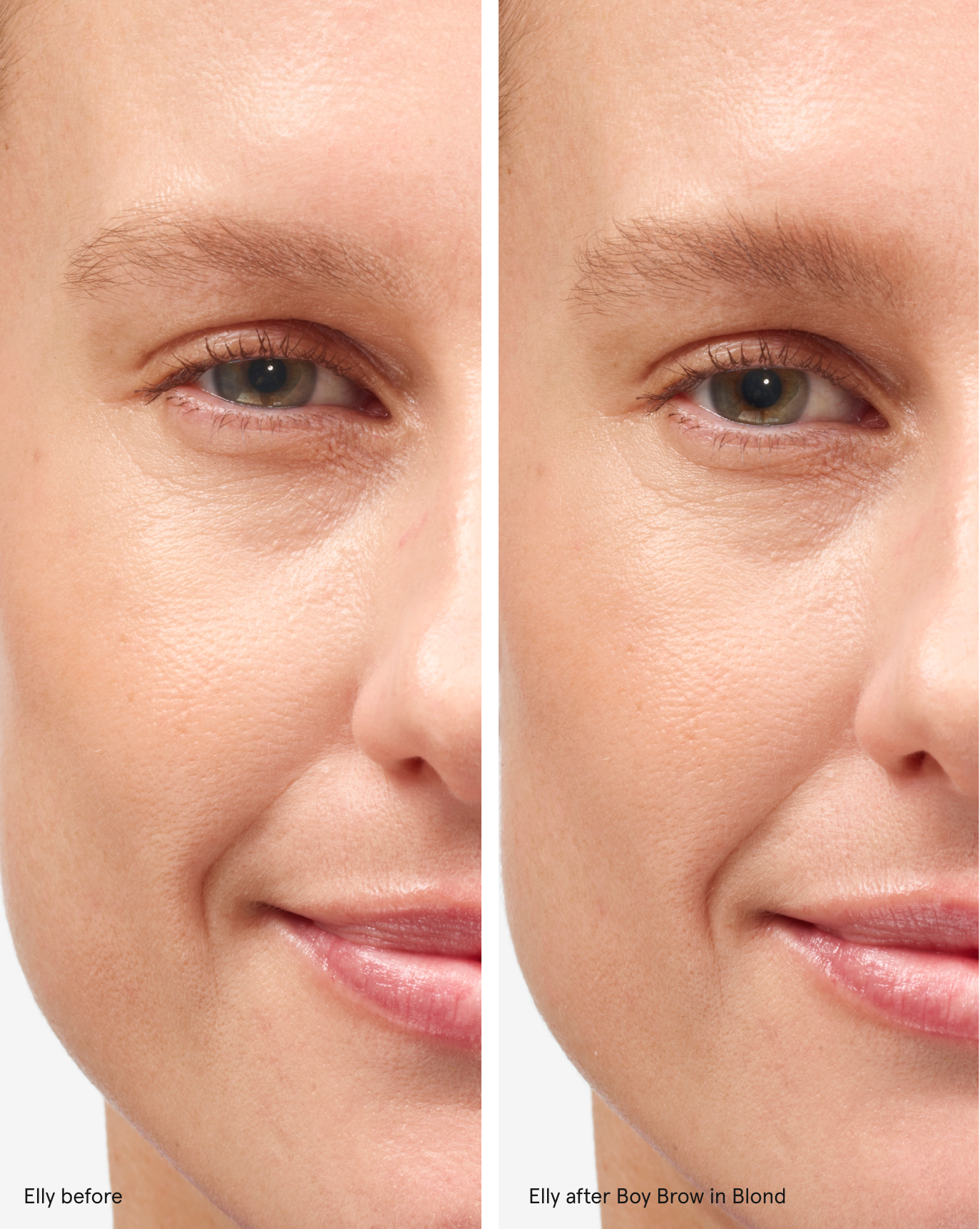 blond | Ellie wears Boy Brow in Blond. | Ellie wears Boy Brow in Blond.