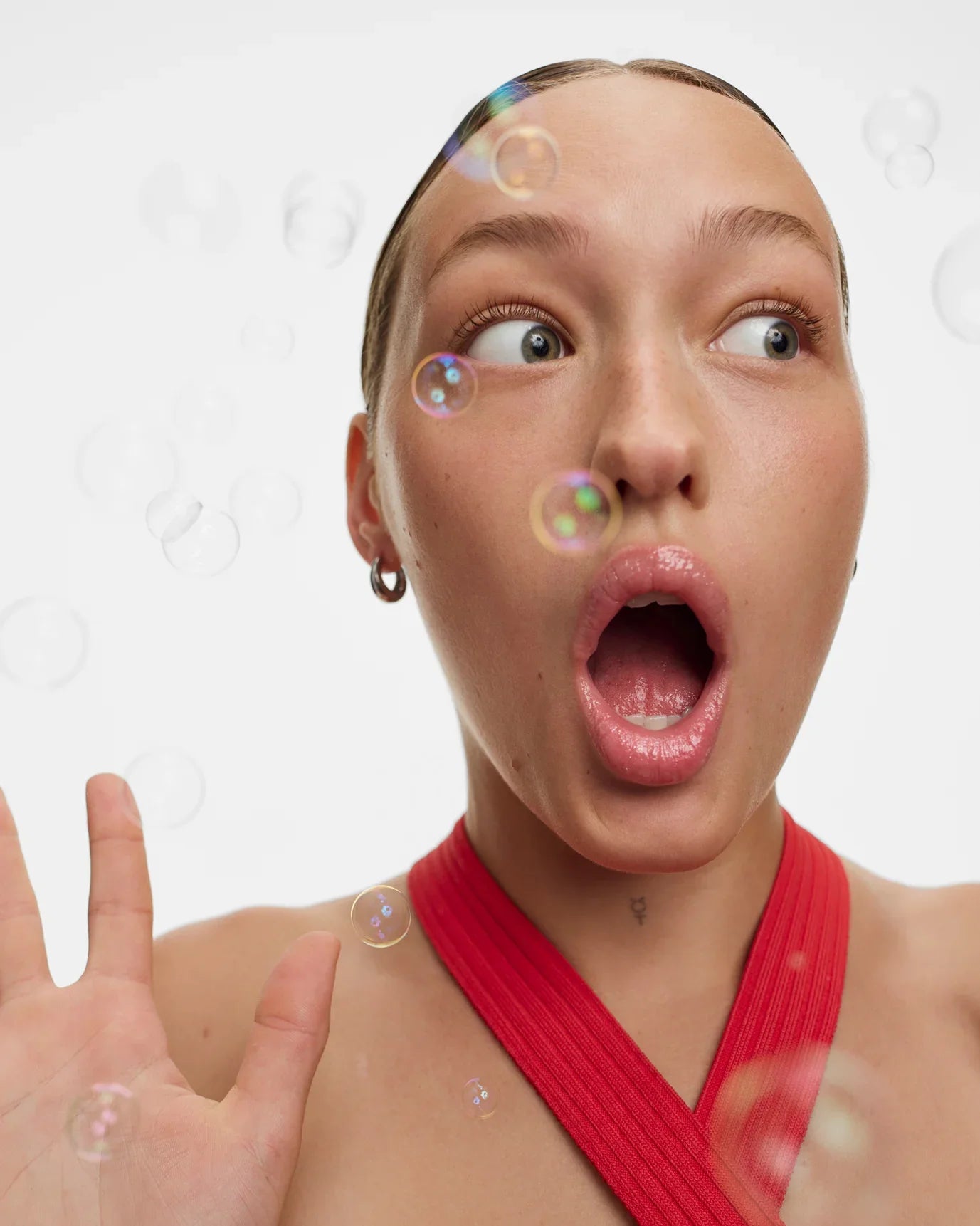 Sparkling Rosé | sasha in Sparkling Rosé | Sasha wears Sparkling Rosé Balm Dotcom.
