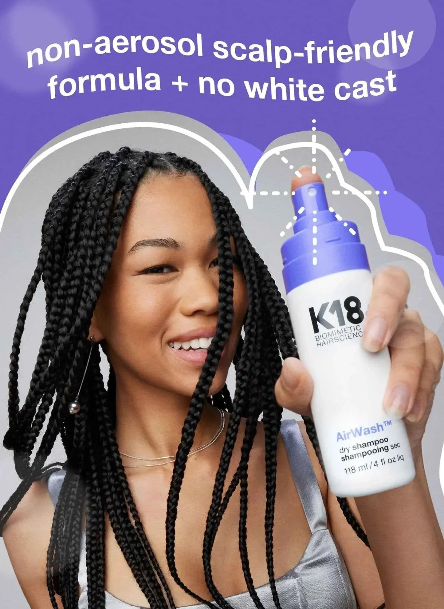 K18 AirWash™ dry shampoo 4oz - K18Hair - Shampoo - 4 oz - Wylde Grey