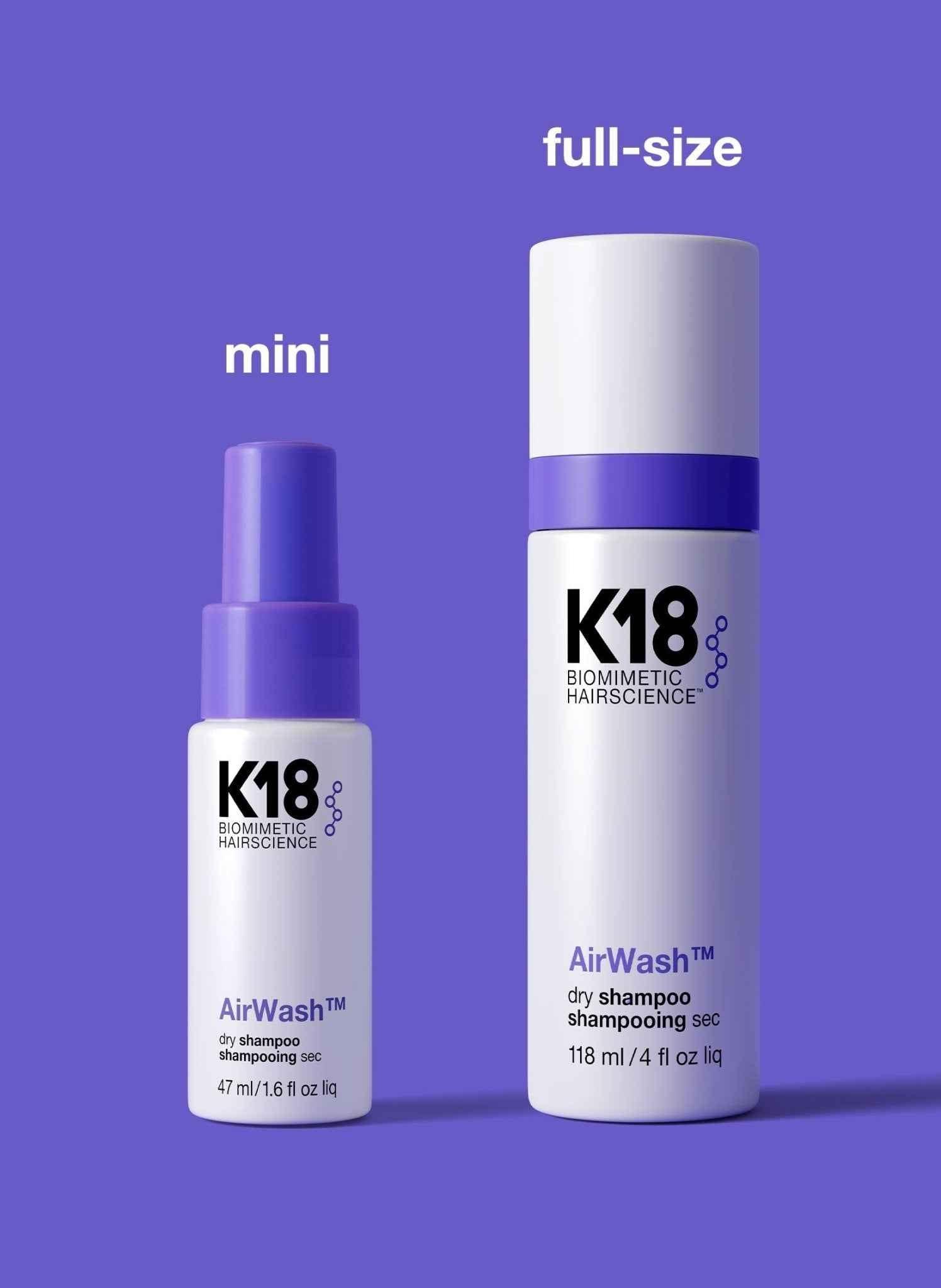 K18 AirWash™ dry shampoo 4oz
