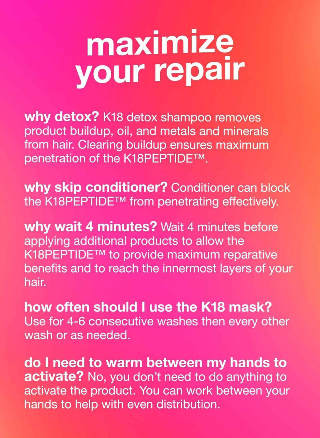 K18 Full-Size Leave-In Molecular Repair Hair Mask 50mL