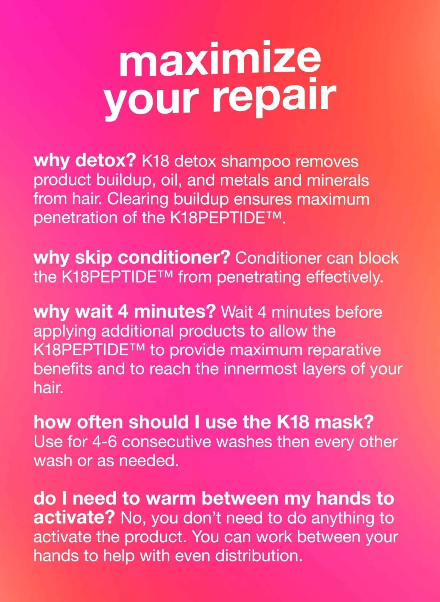 K18 Full-Size Leave-In Molecular Repair Hair Mask 50mL