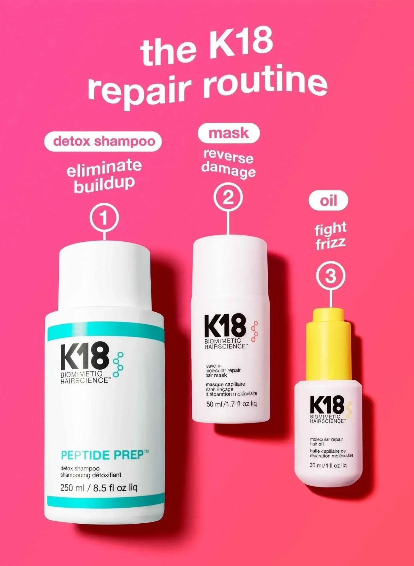 K18 Full-Size Leave-In Molecular Repair Hair Mask 50mL - K18Hair - Hair Treatment - 50 mL - Wylde Grey
