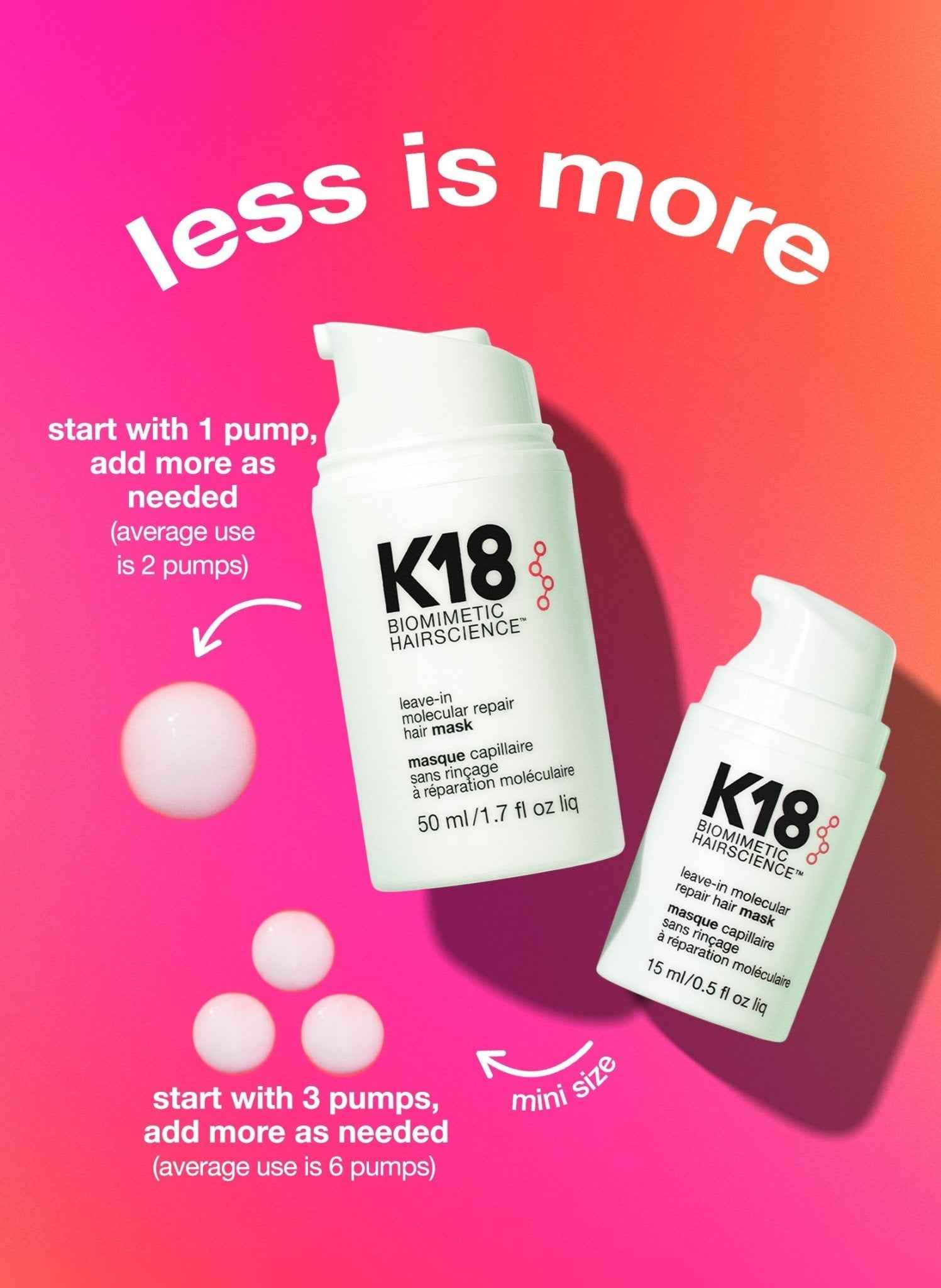K18 Full-Size Leave-In Molecular Repair Hair Mask 50mL
