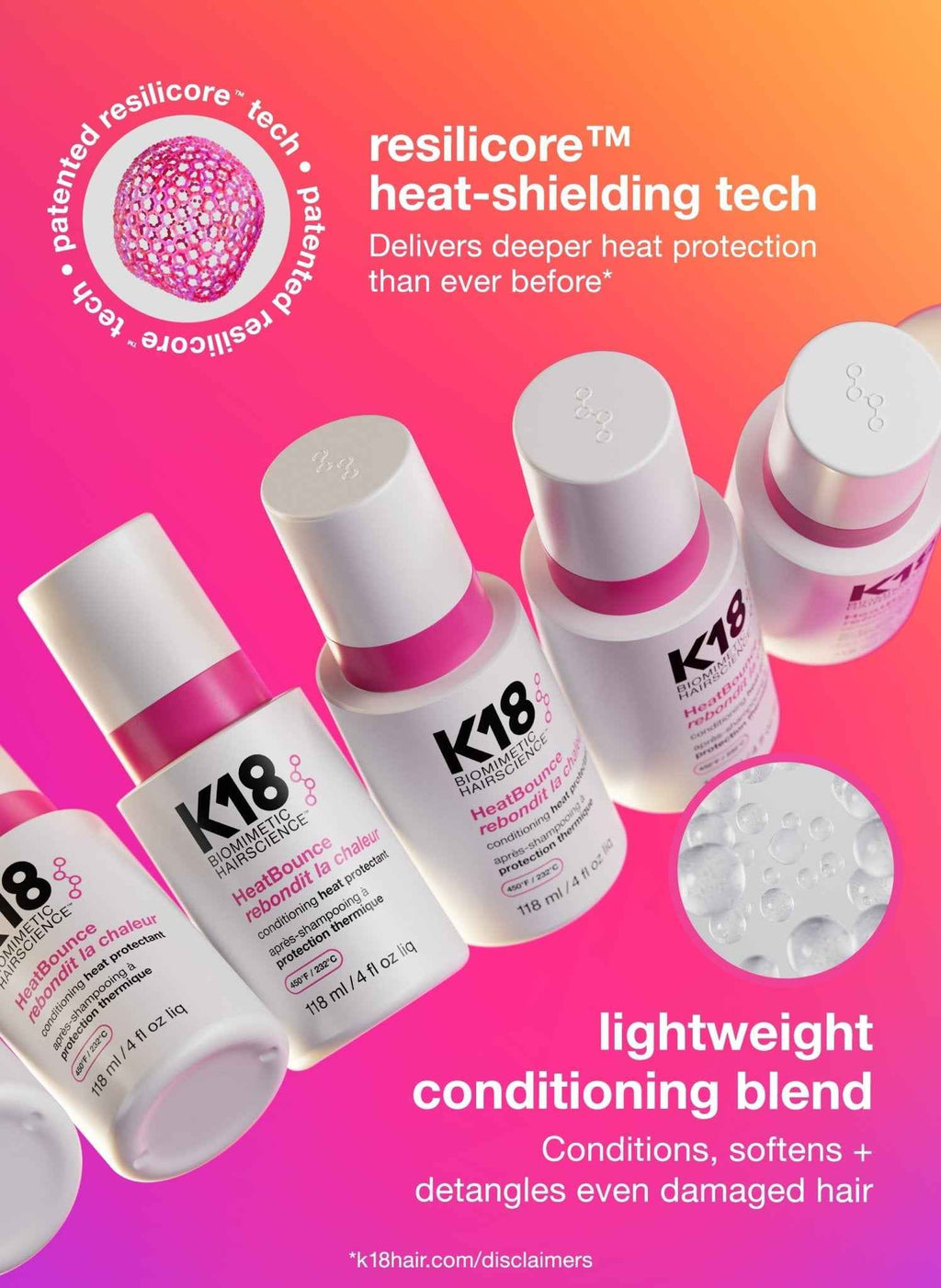K18 HeatBounce conditioning heat protectant 4oz