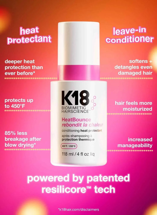 K18 HeatBounce conditioning heat protectant 4oz - K18Hair - Hair Treatment - 4 oz - Wylde Grey