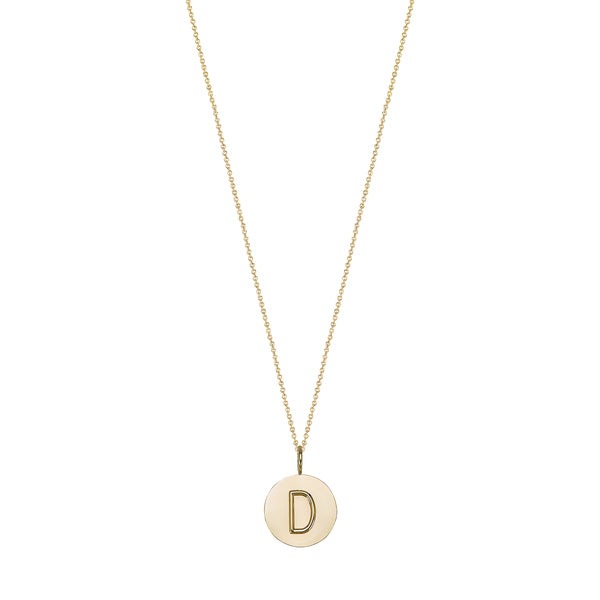 Kari Initial Medallion Necklace - Wylde Grey